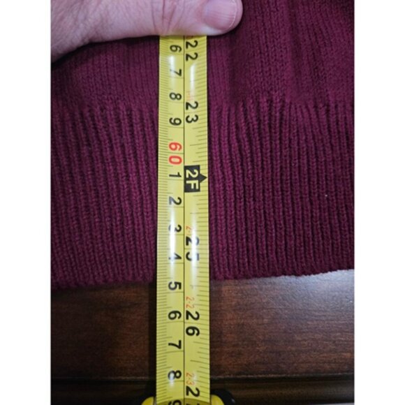 Vintage Lord Jeff Fine Wool Red Sweater Women's Size L V neck - Picture 4 of 5